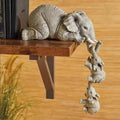 Estatuetas Família Elefante 3 Peças - Resina Premium